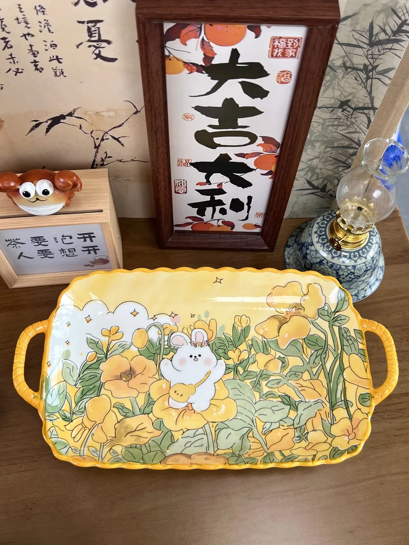 12英寸荷意双耳鱼盘