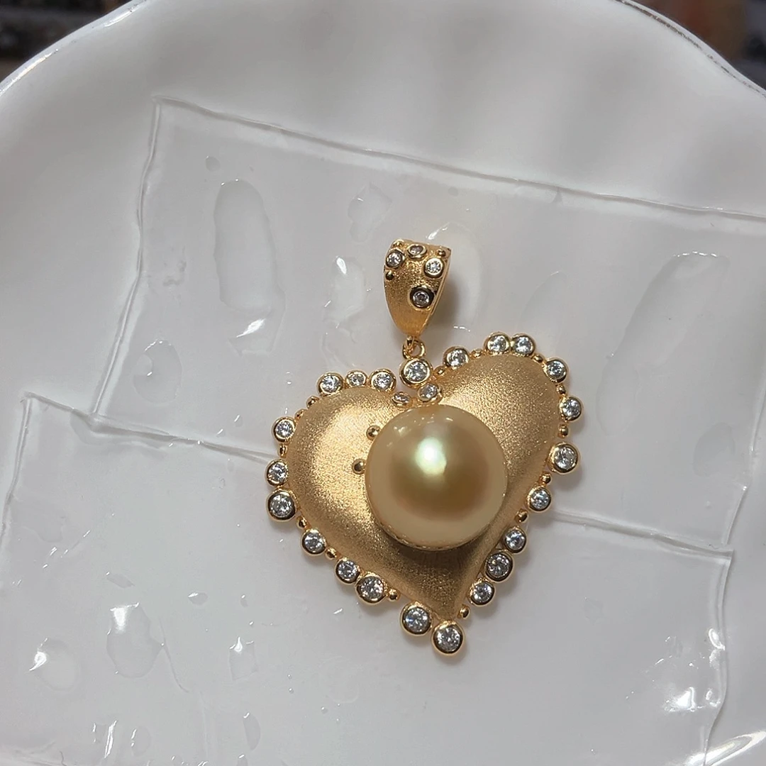 银S925镶嵌海水珍珠颈饰