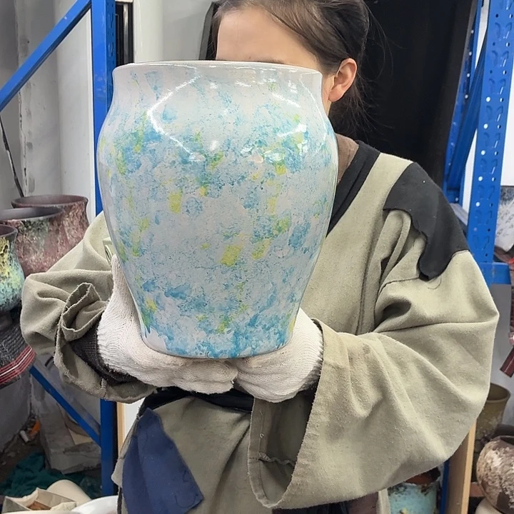 19×26 -粗陶花盆有孔-买买买