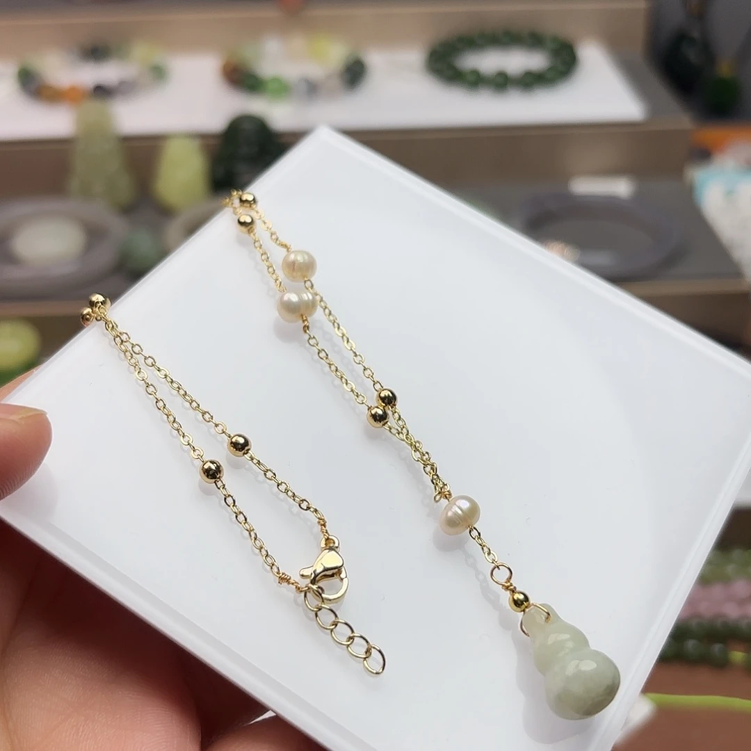 翡翠未镶嵌手镯福禄双全