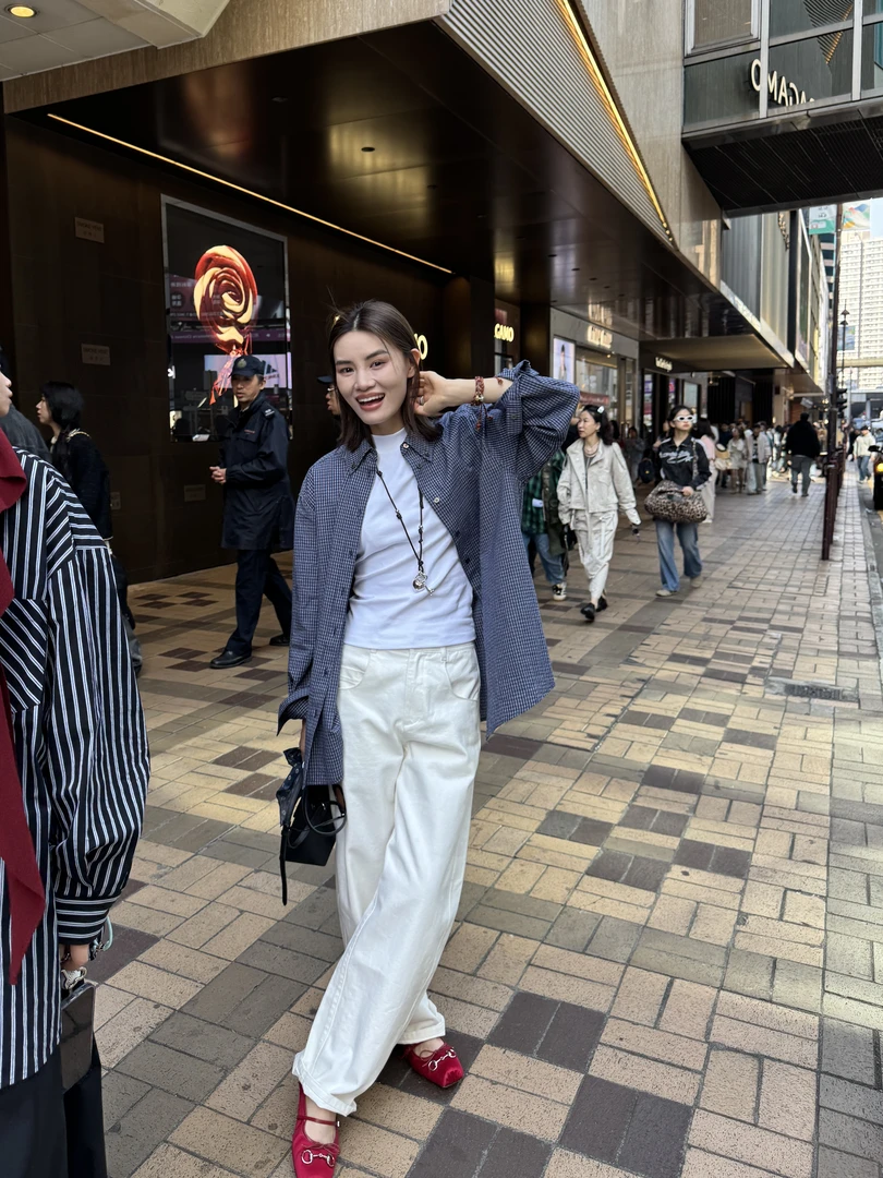 【DQ Natural】极简蓝白格纹衬衫 774244