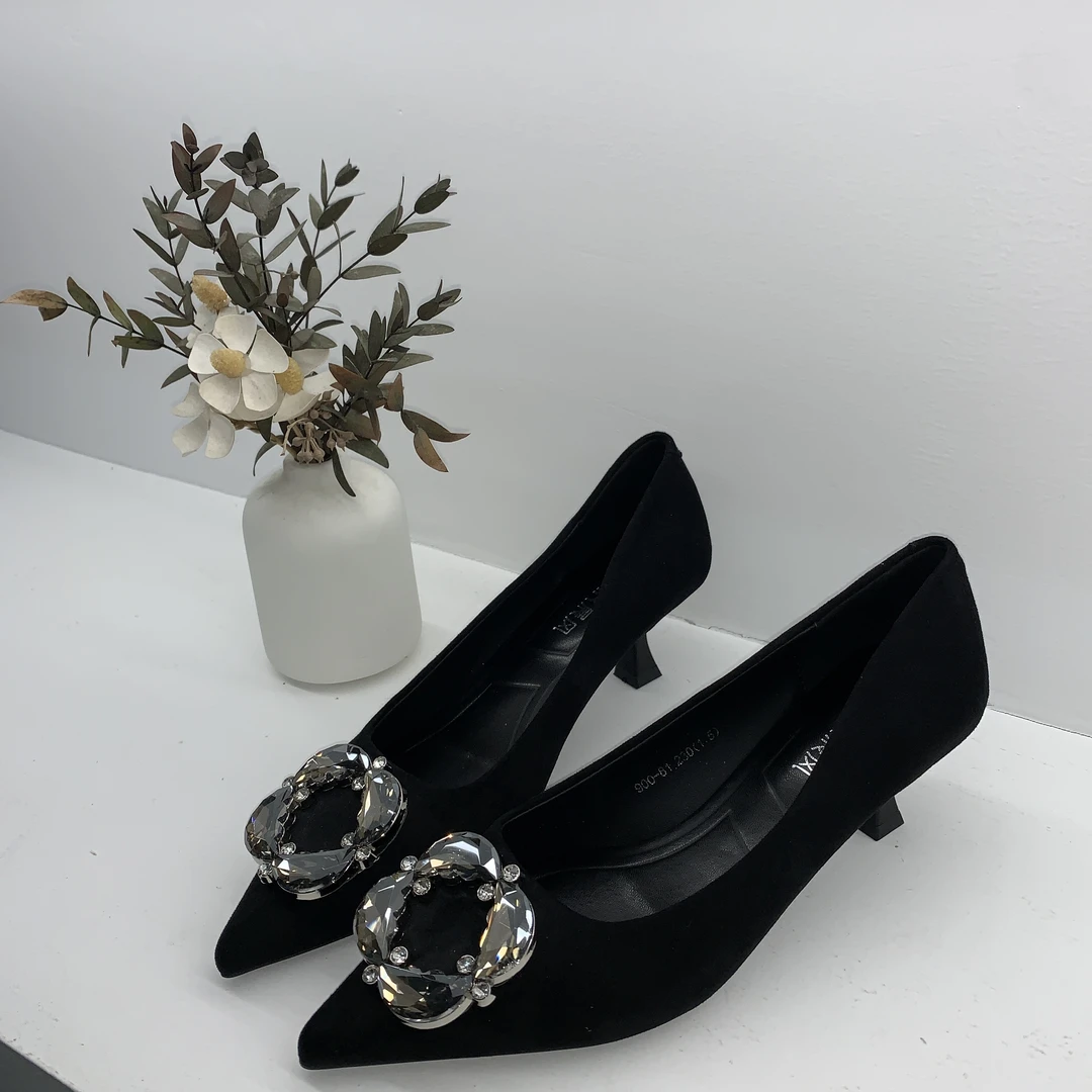 法式浅口单鞋女新款鞋子春季女款配裙子低跟女鞋900-81