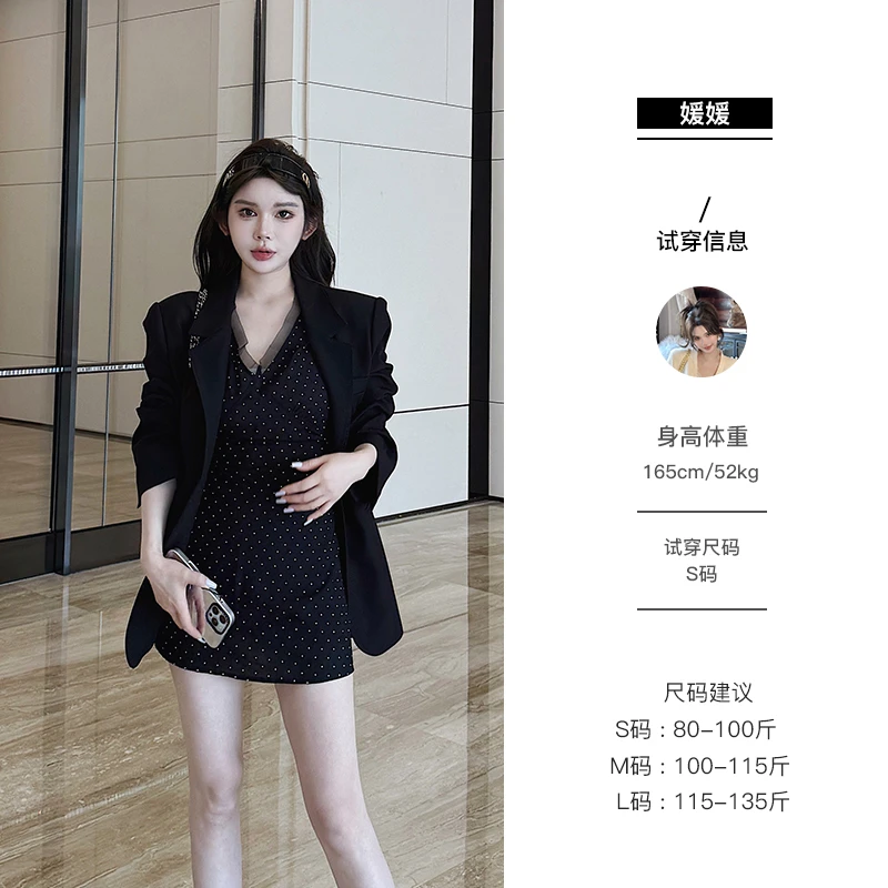 媛媛 【塞班的晚风】韩系碎花v领无袖夏季甜美海边连衣裙女#Q1103