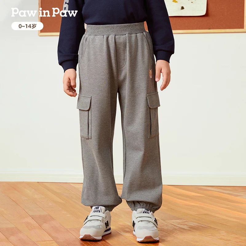 PawinPaw童装25年秋季新款男童男宝休闲运动裤卫裤舒适PCTMF4841E