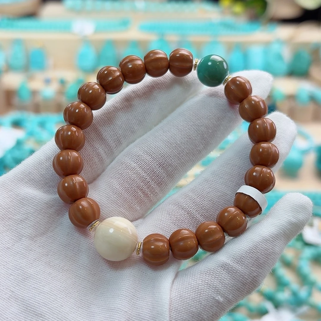 绿松石18K金镶嵌珠宝奇石