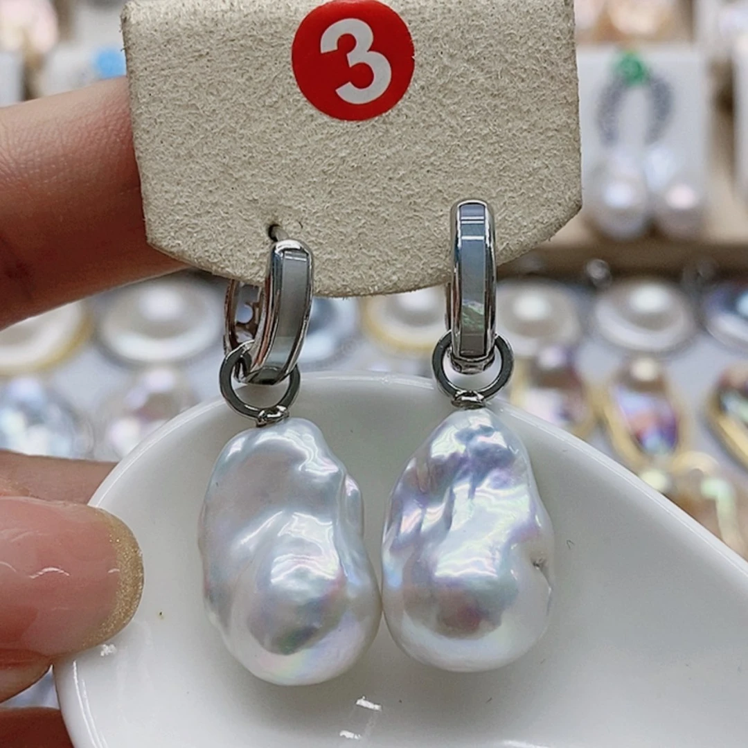 【闪购商品】淡水珍珠耳饰银S925镶嵌