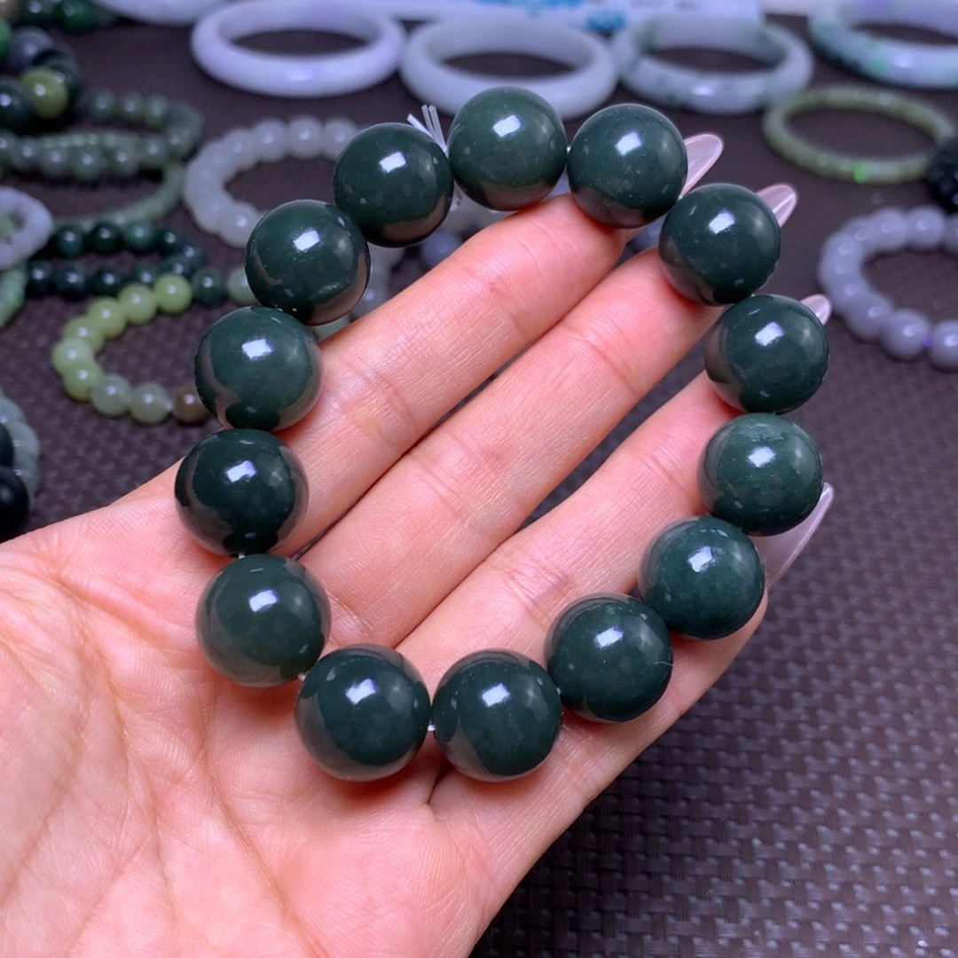 和田玉未镶嵌手串卡16