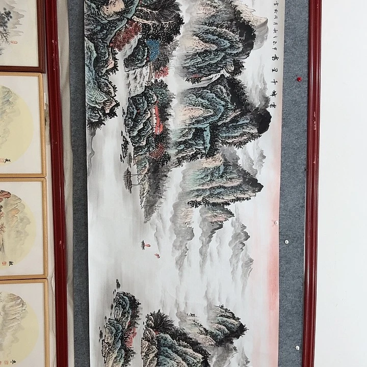 国画手绘国画云峰千里秀