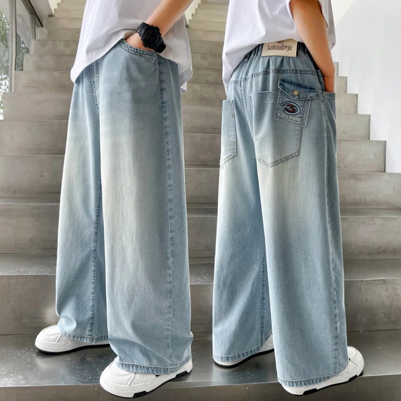 男童夏季裤子2025新款儿童装夏装中大童防蚊裤薄款休闲牛仔裤夏款