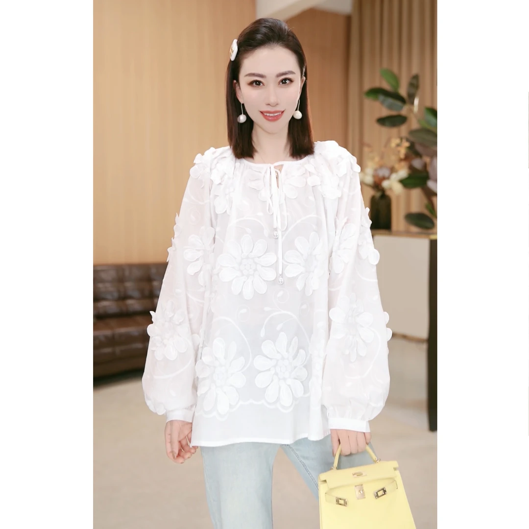 林果&季得 【倒影】时尚减龄气质百搭女士长袖款T恤