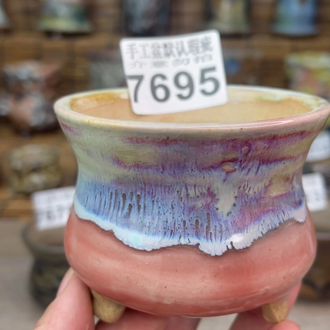 手工花盆默认瑕疵完美者勿拍