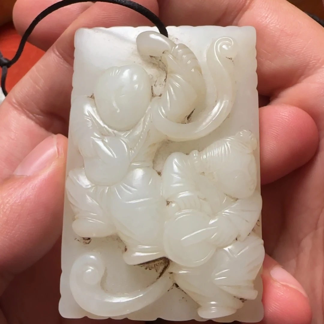 瀚***海和田玉未镶嵌挂件