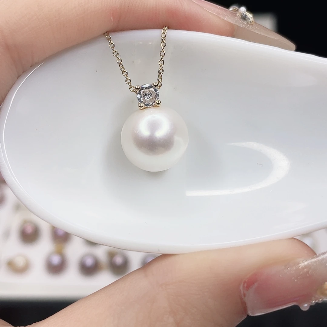 合金淡水珍珠吊坠(赠链)