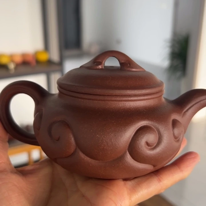 紫砂茶壶仿古如意350cc