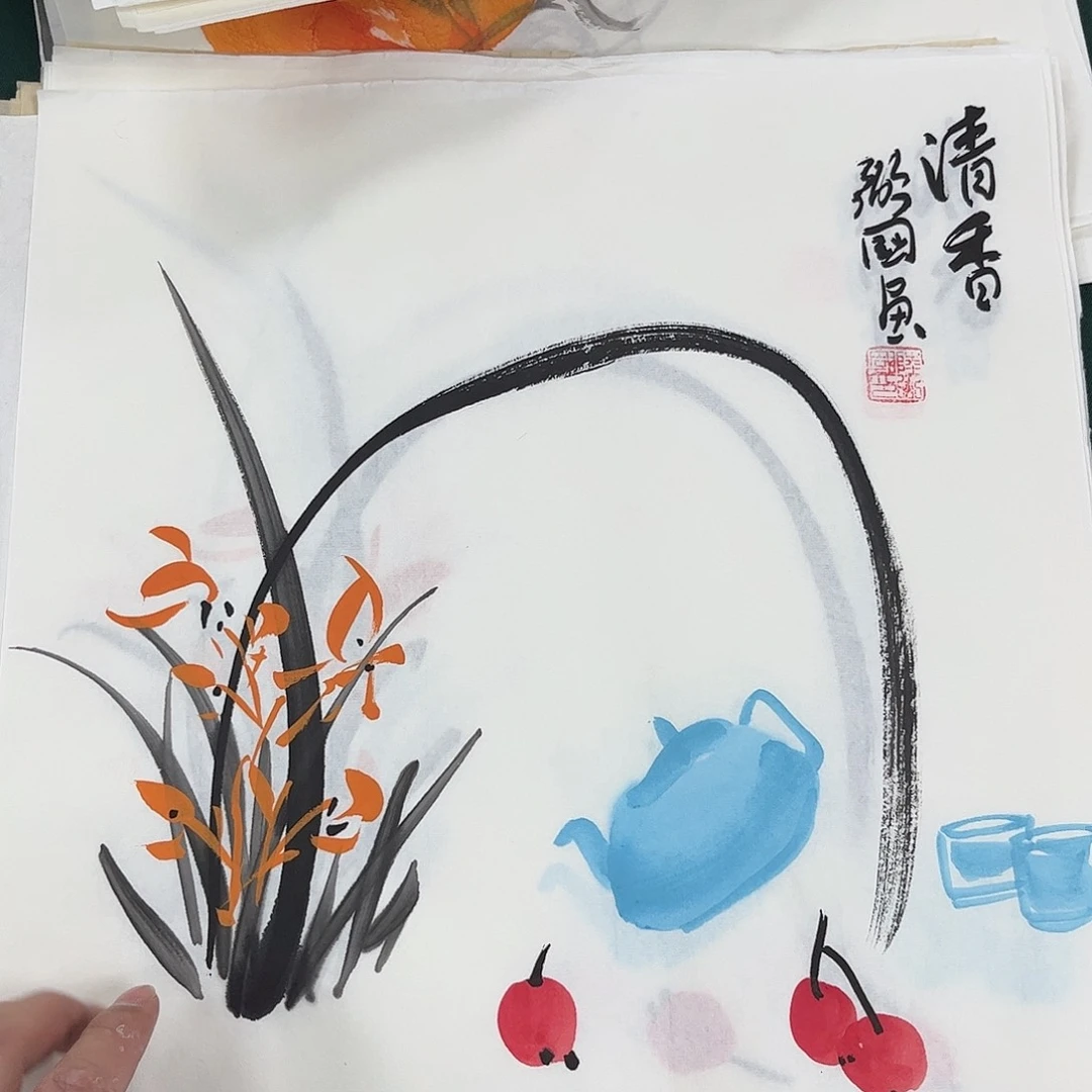 国画国画作品宣纸纯手绘