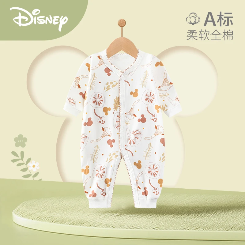 Disney/迪士尼婴儿连体衣纯棉新生春秋装衣服宝宝四季款哈衣爬服