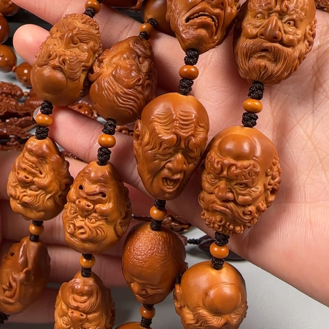 手串橄榄核油核十八罗汉脖挂
