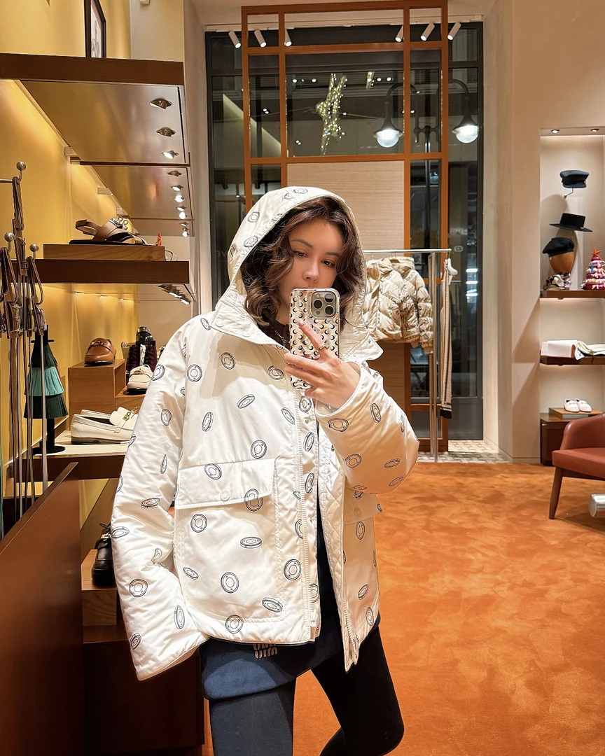 未使用 Hermes/爱马仕 AA2743 聚酯纤维 双面银扣满印外套 40