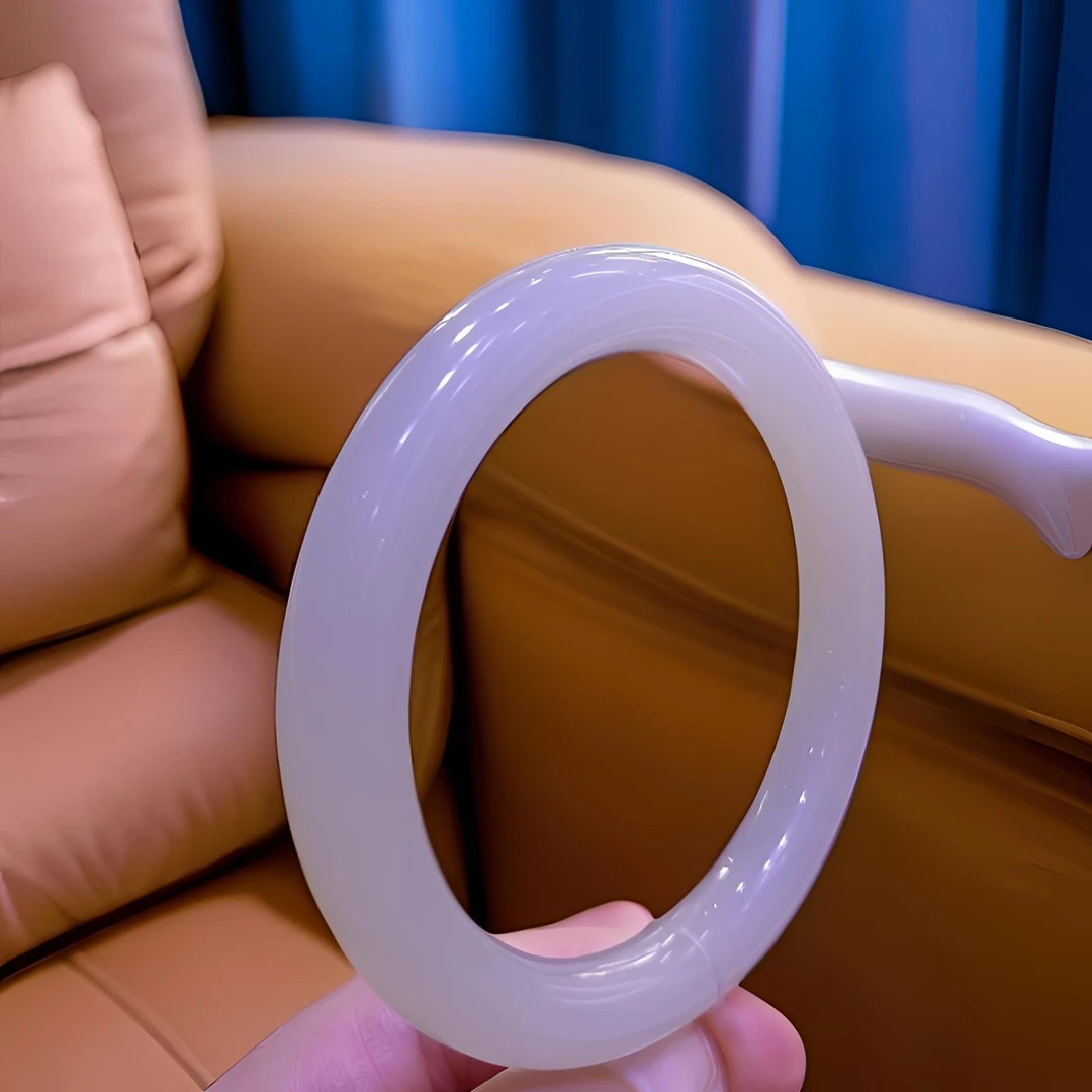 非金属羽毛手镯 【官方正品】玉仿古手镯内外圆条气质百搭美人镯