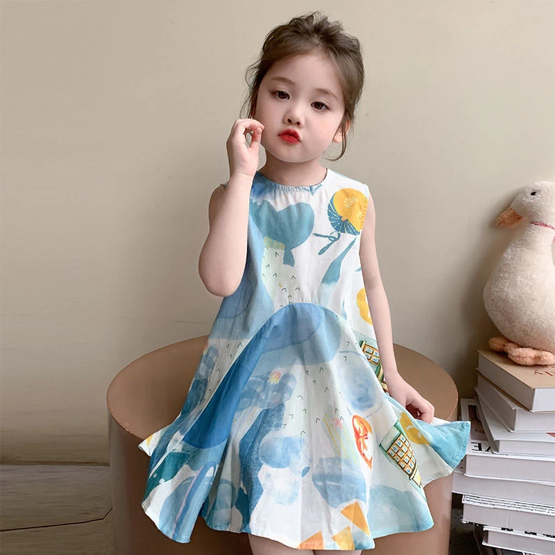 女童连衣裙夏季2025新款洋气时髦小女孩宝宝夏日儿童夏装公主裙子