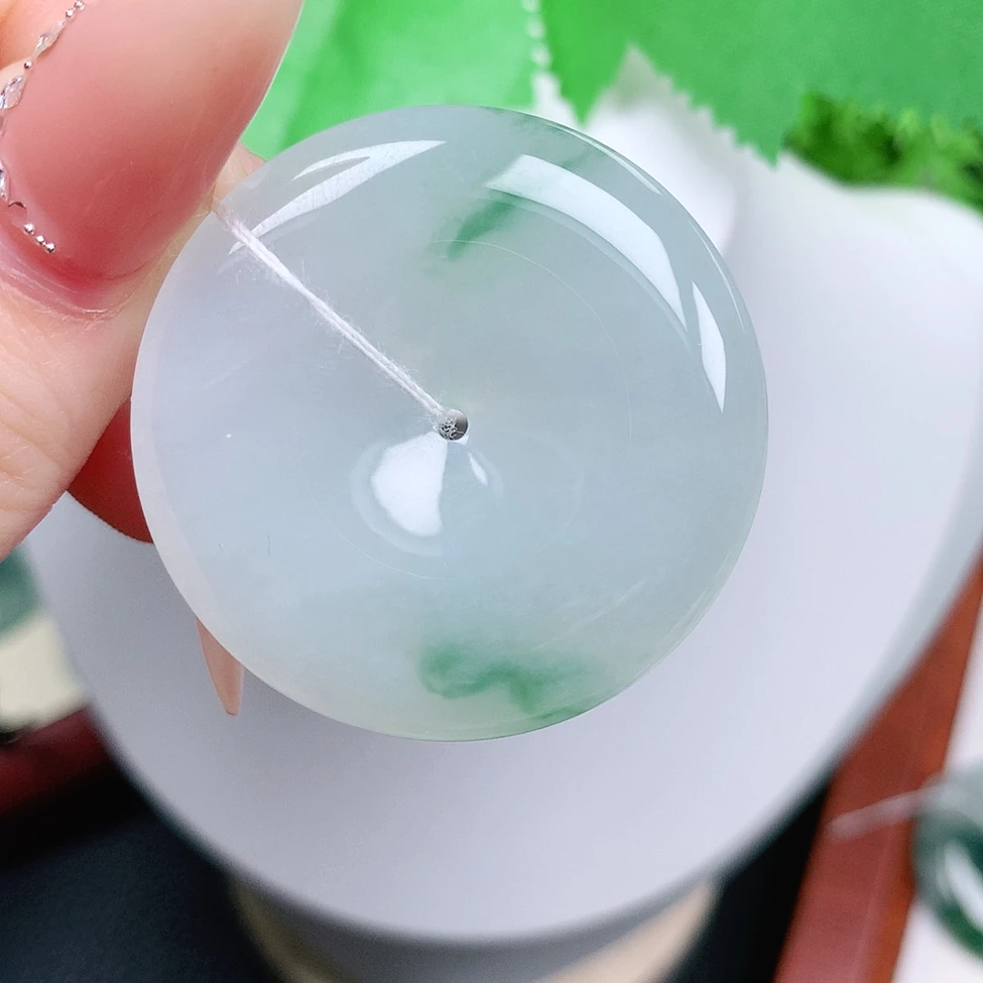 翡翠未镶嵌颈饰平安36.5-6