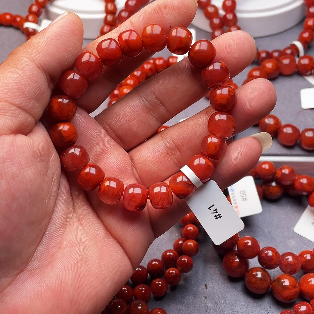 南红玛瑙未镶嵌手串南红瓦西11 mm老形