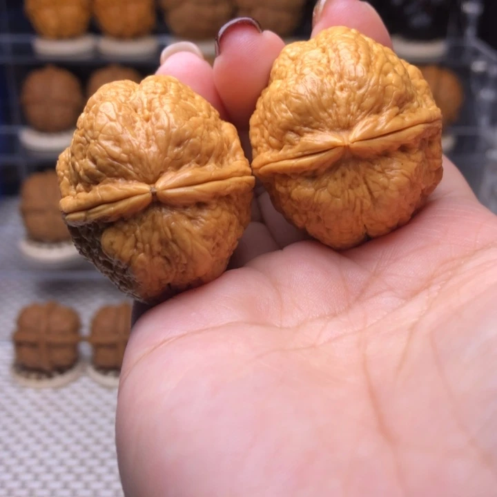 文玩核桃把件1号平头蟾37尺