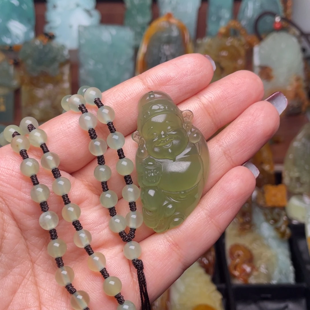 蛇纹石玉颈饰未镶嵌^*^