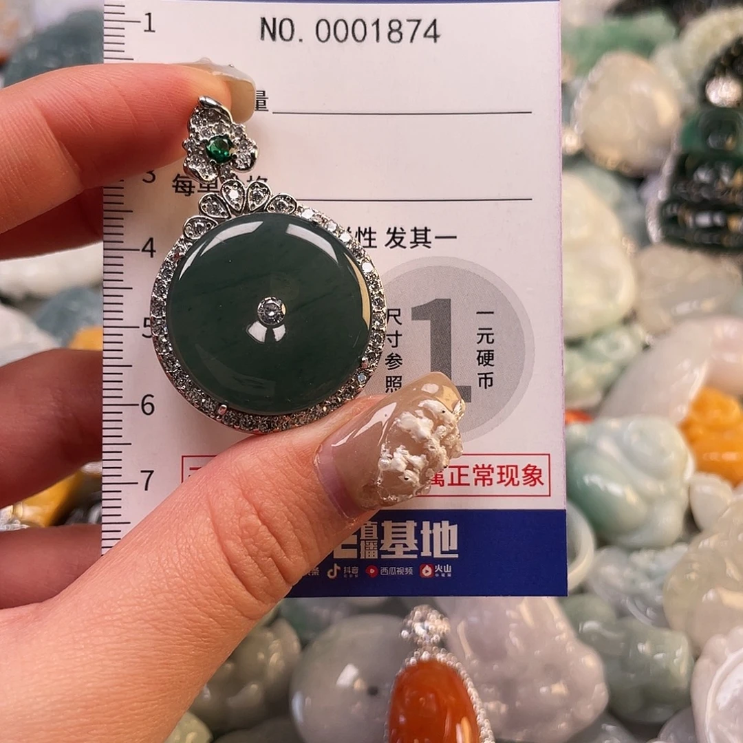 翡翠未镶嵌颈饰1874