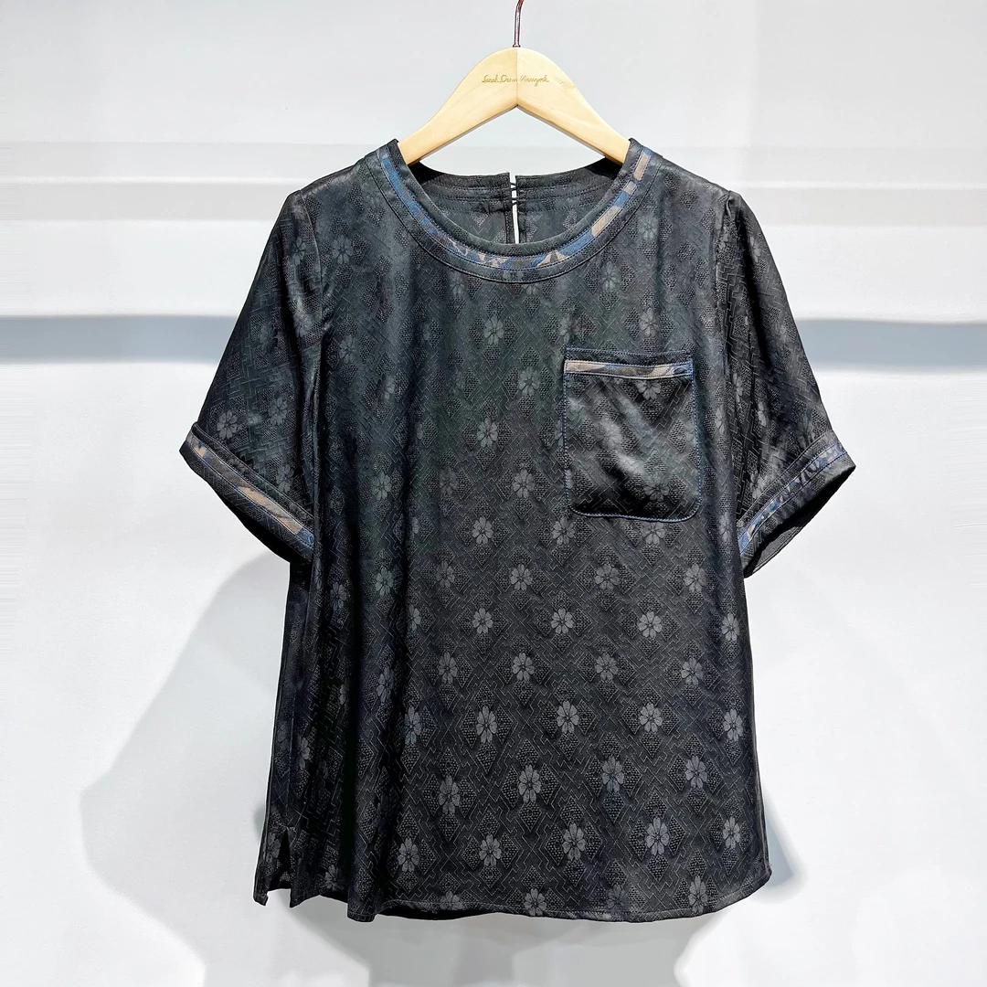 【萨拉迪恩】桑蚕丝时尚气质高端大牌上衣女