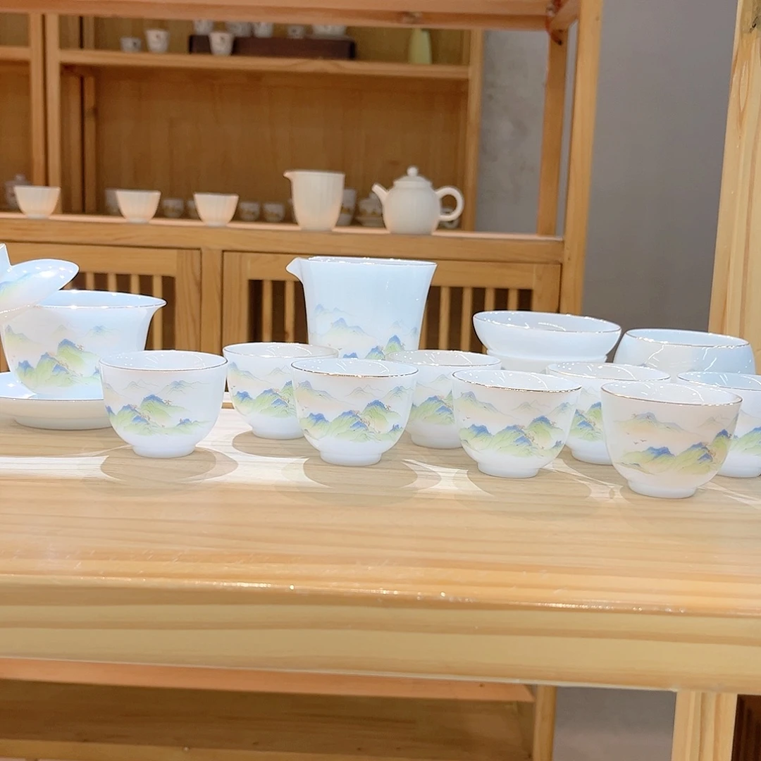 【御瓷斋】冰种玉瓷茶具套装