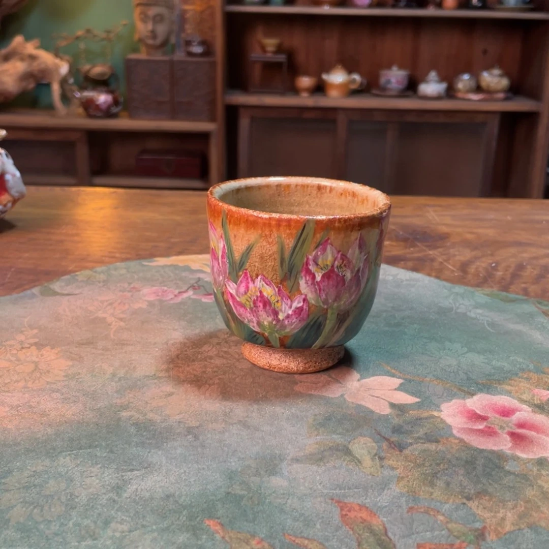 柴烧纯手工手绘陶瓷