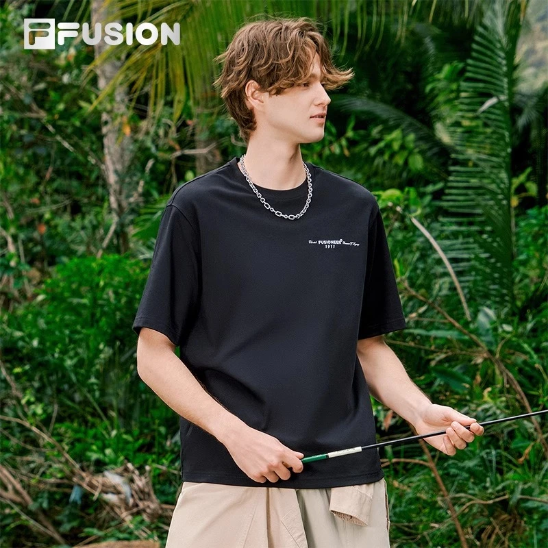 FUSION斐乐T恤潮牌男针织短袖衫时尚休闲宽松&T11M525108