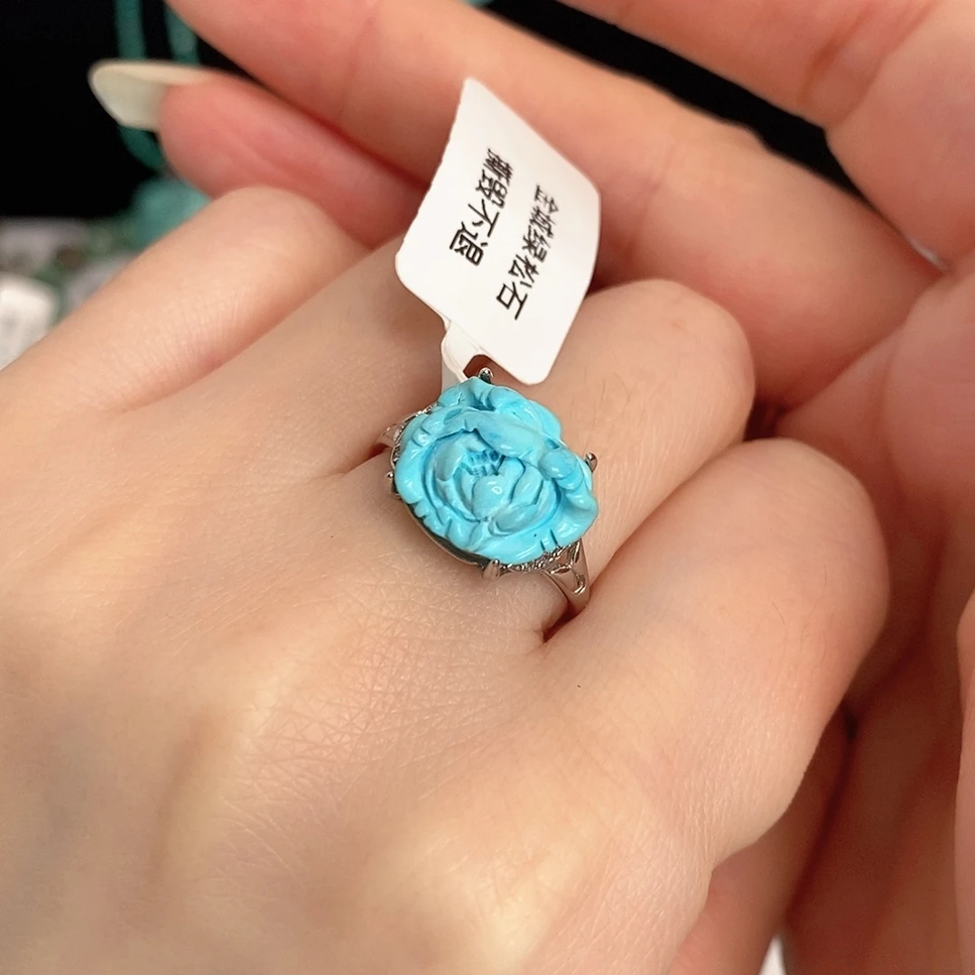 绿松石银S925镶嵌珠宝奇石