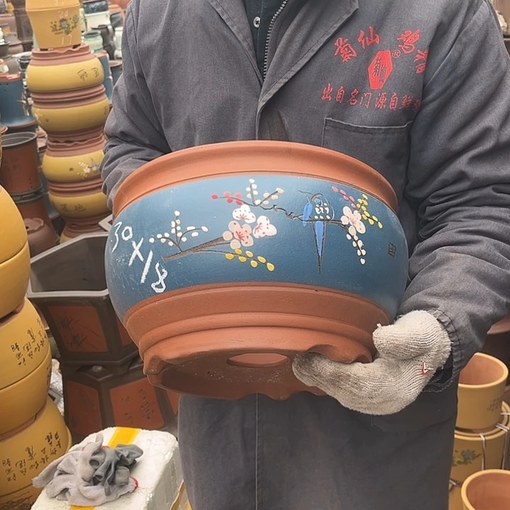 紫砂紫砂花盆也被