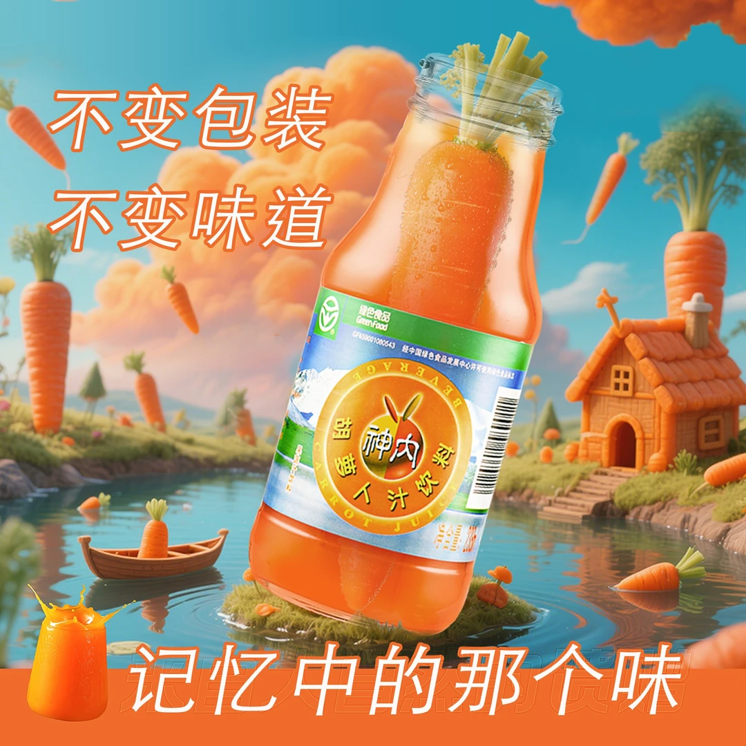 新疆特产果蔬汁神内胡萝卜汁饮料238ml*10瓶果汁中秋佳节传统滋养