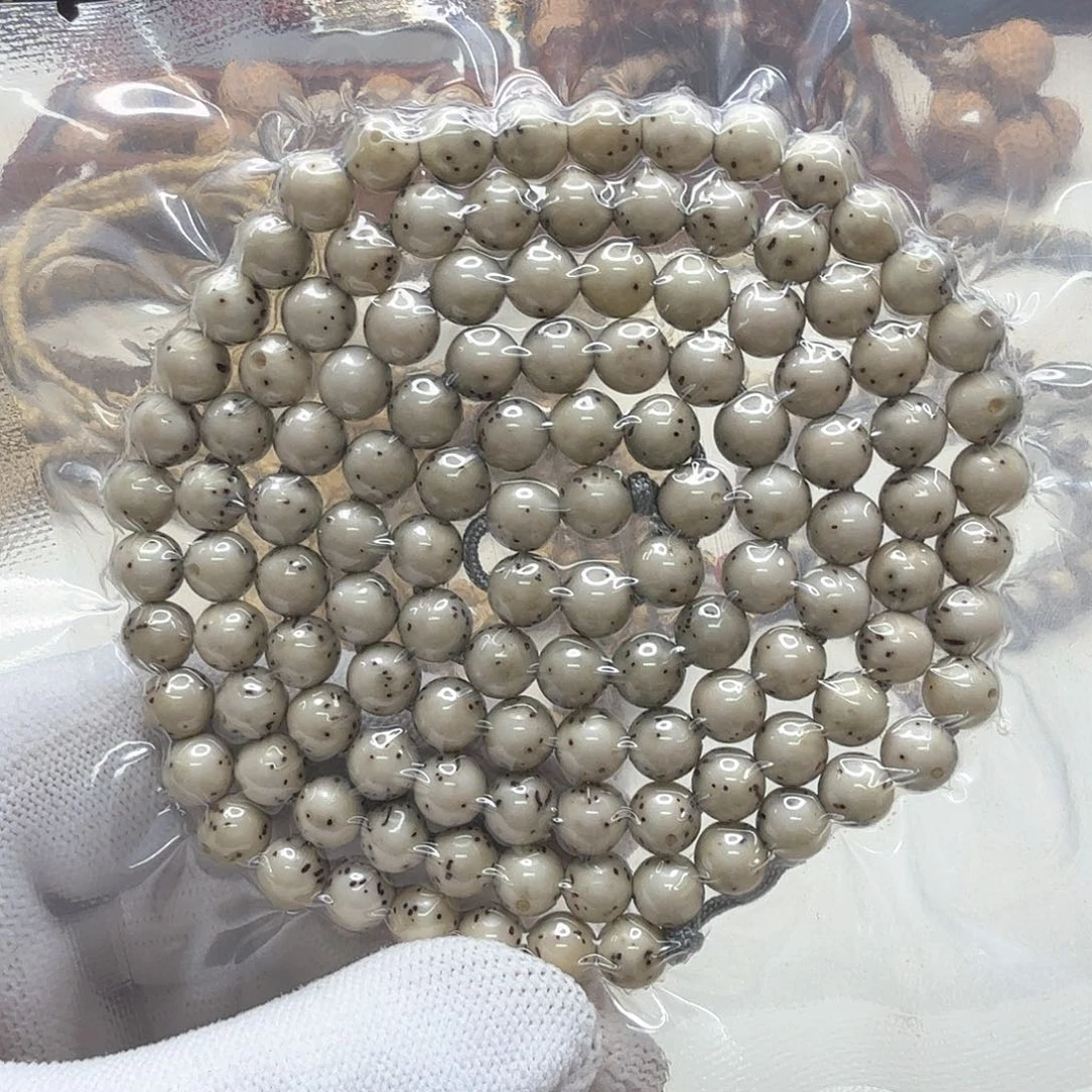手串星月菩提23一物一图冰白绿背通体龙蛋7左右108圆