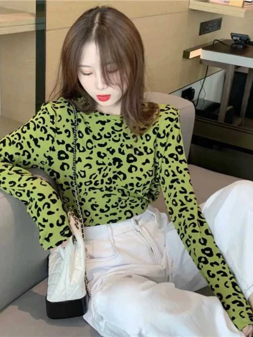 7177 时尚洋气百搭长袖T恤上衣