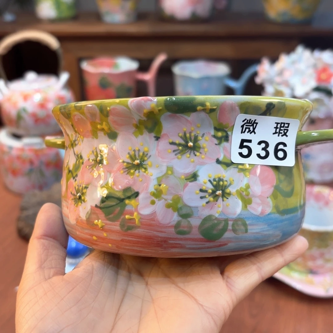 /***o瓷片景德镇手绘高温釉下彩陶瓷茶具