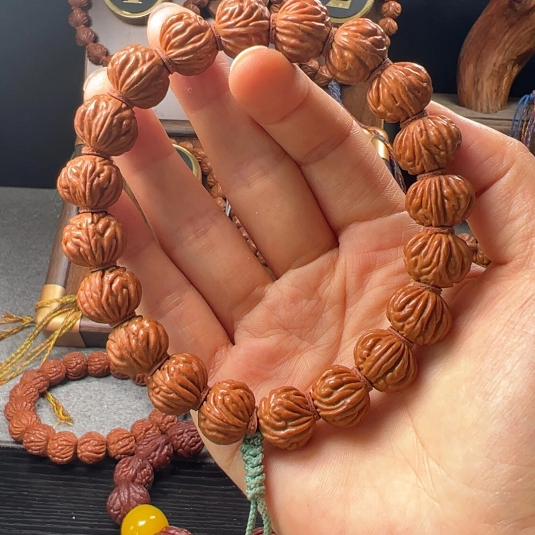 桃核手串14野生金蟾