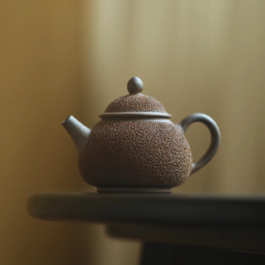 纯手工柴窑手拉胚柴烧（裸烧）铁胎“冰烟”壶柴烧壶泡茶壶陶瓷茶具