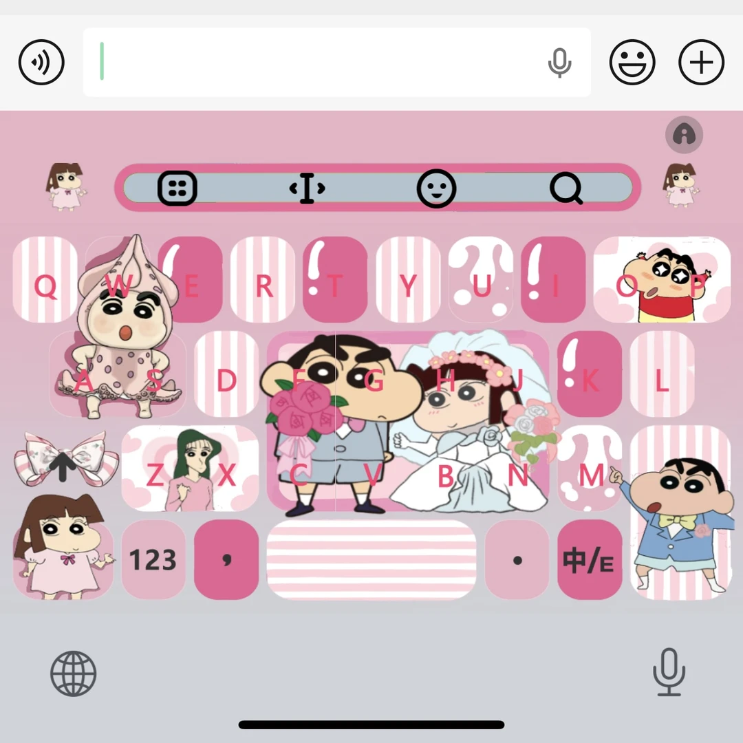 告白小新/ios苹果安卓百度输入法皮肤键盘白肚皮双系统双色