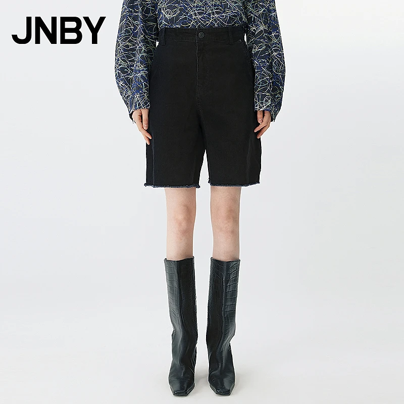 【商场同款新品】JNBY/江南布衣25春休闲裤通勤阔腿中裤5P2E10870