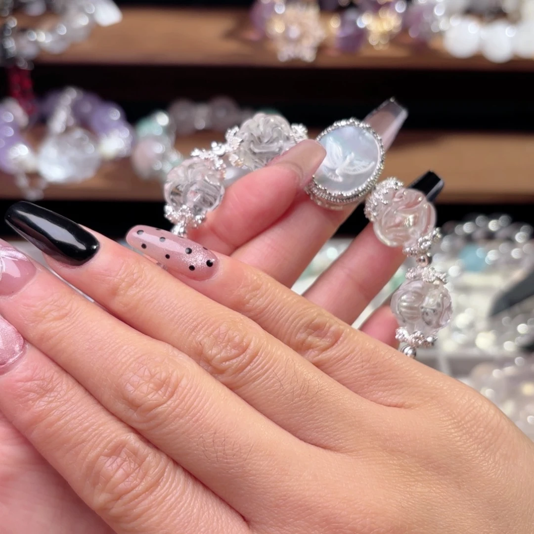 水晶手链合金网****妹手串