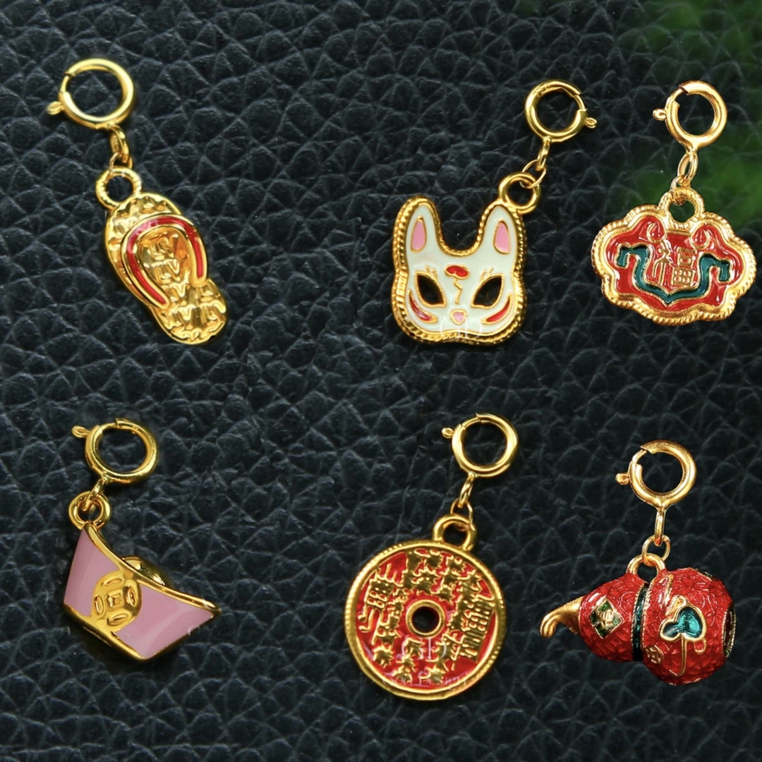 【巧儿专属】18k金万能扣小滴流系列单个配件 百搭轻奢时尚