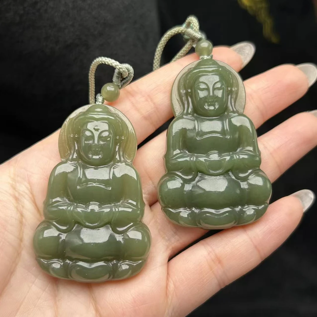 【玉经纶】211349/HQ4-和田玉吊坠-多样性发其一