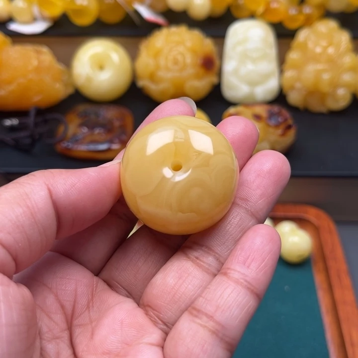 琥珀未镶嵌珠宝奇石M13号妖花扣子