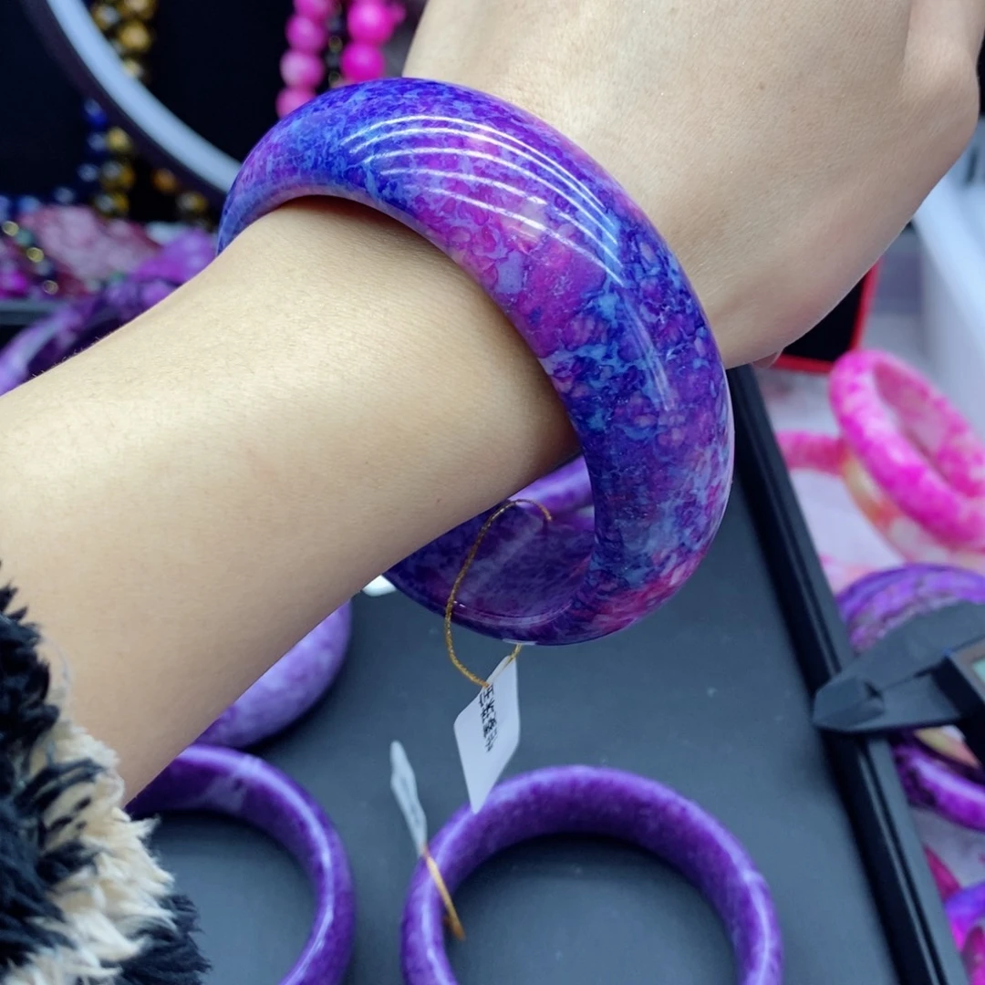 非金属珐琅199269主播推荐蓝紫幻彩手镯60-61圈口