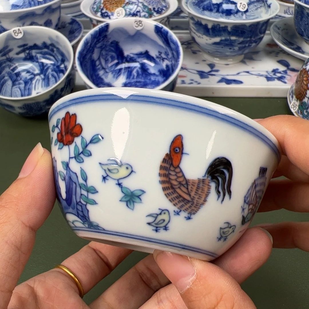 陶瓷景德镇纯手工纯手绘茶具木木73