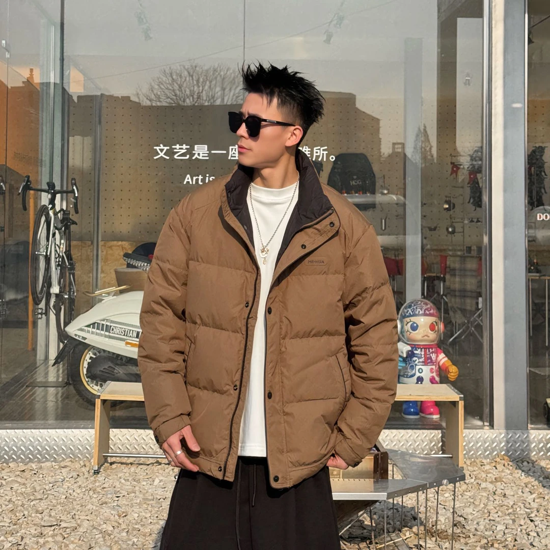 2024冬季90白鸭绒保暖立领休闲羽绒服28878